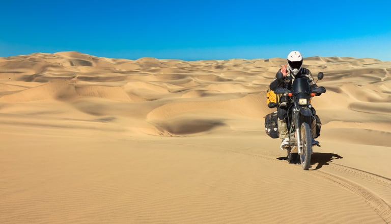 Motocross in desert