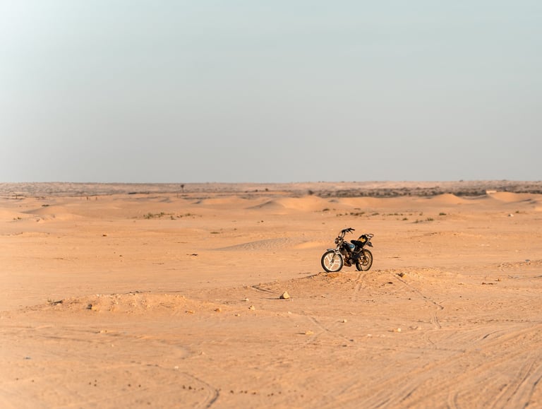 Desert motorcycle expedition