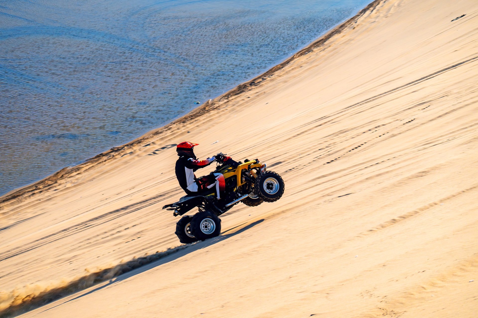 ATV racing in desert
